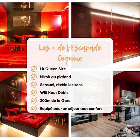 Apartamento Cocon Sensuel - 50 Nuances - Les Cocons De Nath Montbéliard Exterior foto